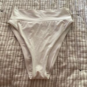 Aerie White high waisted swim bottoms
